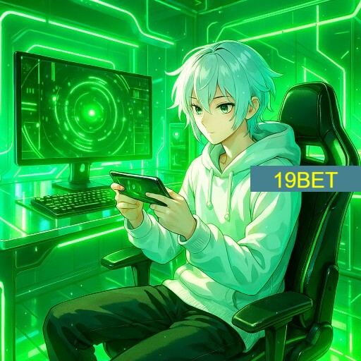 Imagem promocional da 19BET mostrando a plataforma e suas vantagens