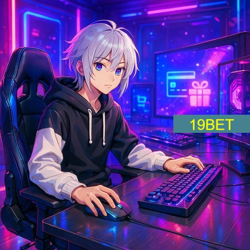 Imagem promocional da 19BET mostrando a plataforma e suas vantagens