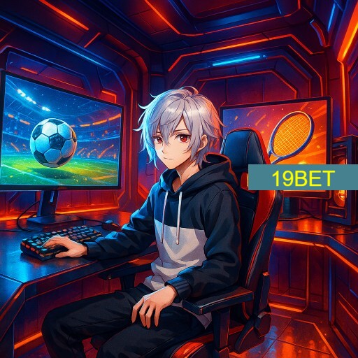 Imagem promocional da 19BET mostrando a plataforma e suas vantagens